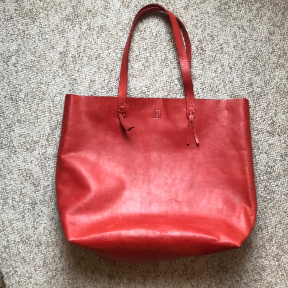 Madewell leather transport tote
